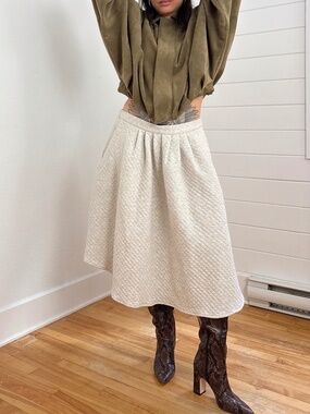 Atelier B quilted midi skirt
